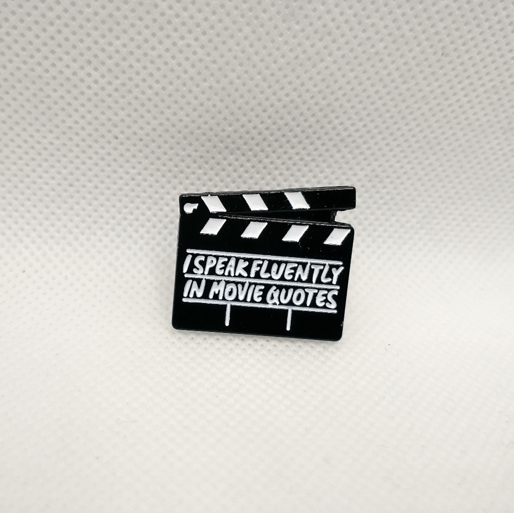 🧁 3/$30 I Speak Fluently in Movie Quotes Enamel Pin NEW